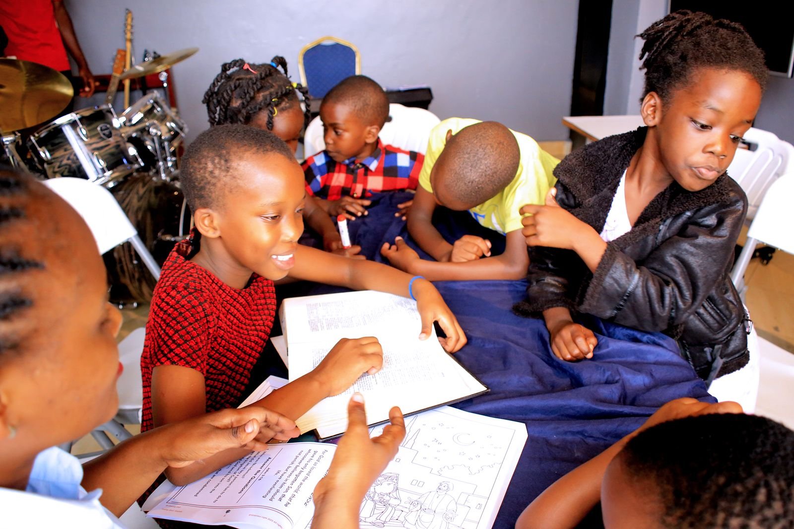 Children in a Bible class