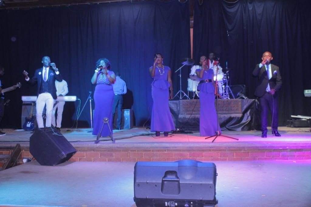 Students leading worship